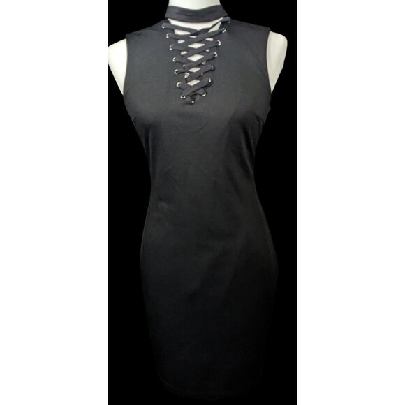Fate by LFD Gothic Corset Neck Mini Bodycon Dress Size Small - Picture 5 of 12